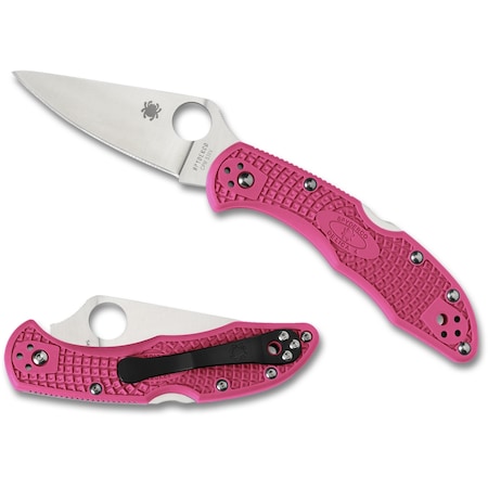 Spyderco 2024 Spyderco Reveal 6 Delica Pink Heels Cmp S30Vl Plain Edge SPY-C11FPPNS30V